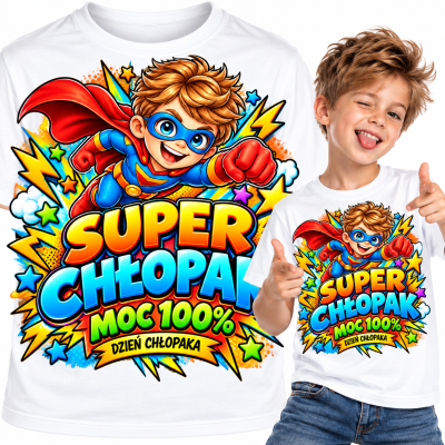 KOSZULKA DZIECIĘCA DZIEŃ CHŁOPAKA super chłopak moc100